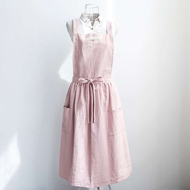 Cotton Simple Home Woman Apron(Oat)