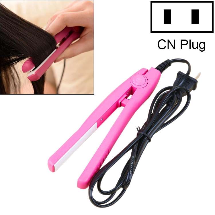 Mini Hair Straightener Ceramic Tourmaline Plates Curler(Blue)