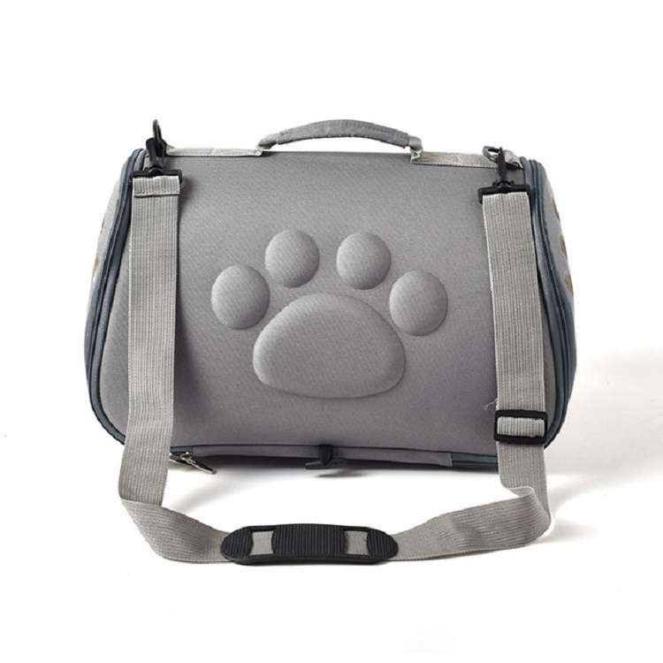 Cats and Dogs Go Out Portable Breathable Foldable EVA Pet Bag, Size:43×25×26cm(Khaki)