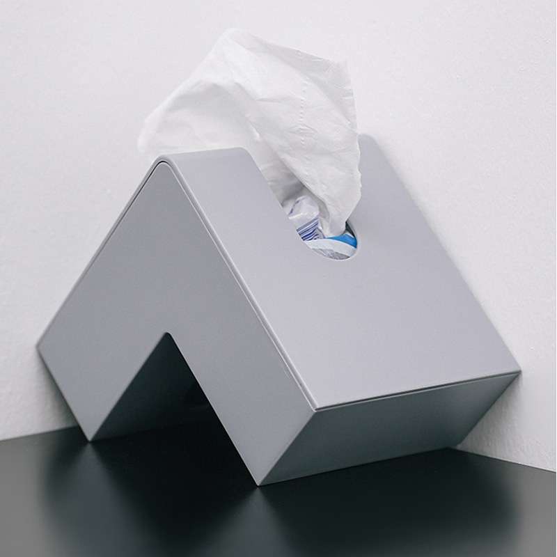 Creative Simple Household Plastic Tissue Paper Storage Box(White)