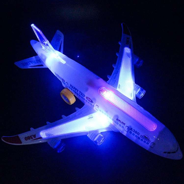 Model Airplane Toys Electric Flash Music Plane Kids Toy DIY Aircraft Gift