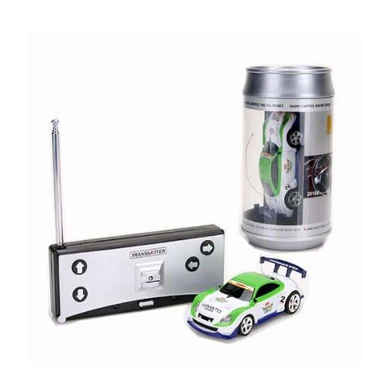 Coke Can Mini RC Car Radio Remote Control Micro Racing Car(Black+Orange)