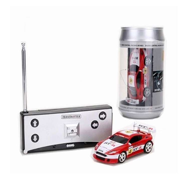 Coke Can Mini RC Car Radio Remote Control Micro Racing Car(Black+Orange)