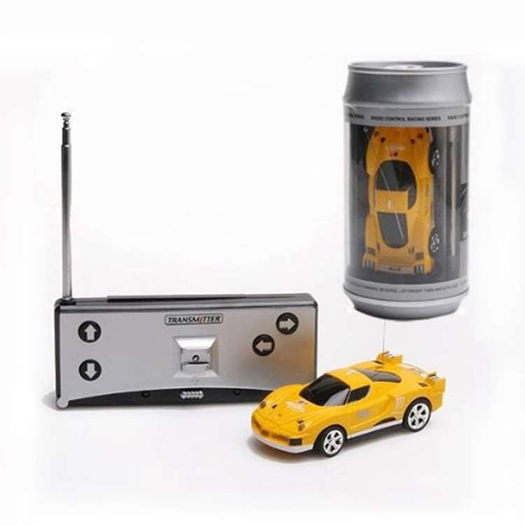 Coke Can Mini RC Car Radio Remote Control Micro Racing Car(Black+Orange)