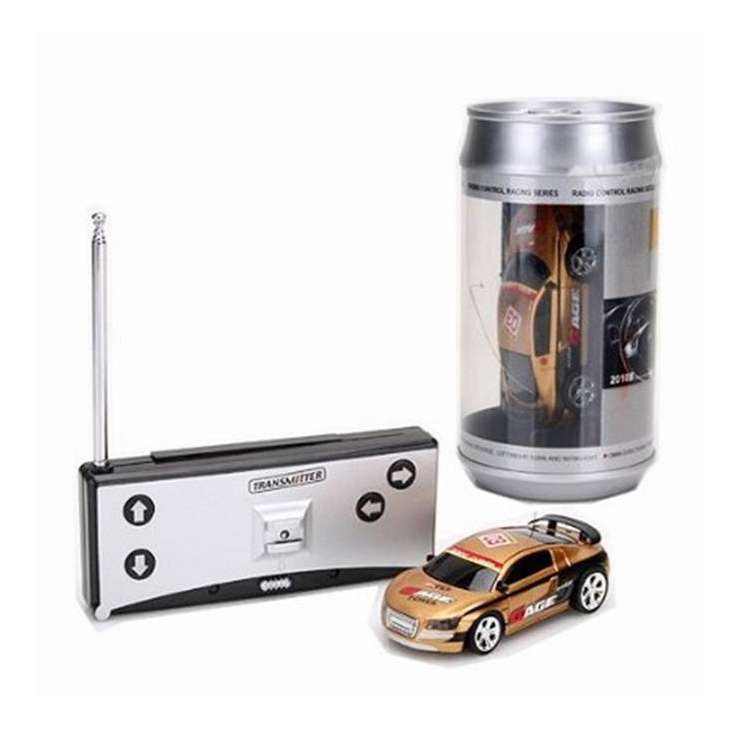 Coke Can Mini RC Car Radio Remote Control Micro Racing Car(Black+Orange)