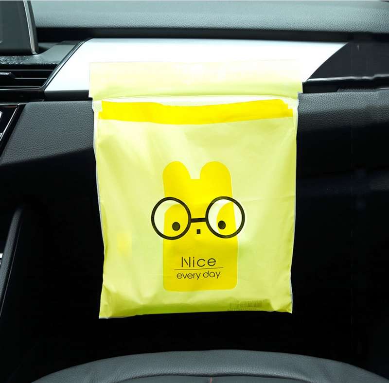 15 PCS Creative Cute Car Garbage Bag Paste-type Cleaning Bag for Car Interior(Gray)