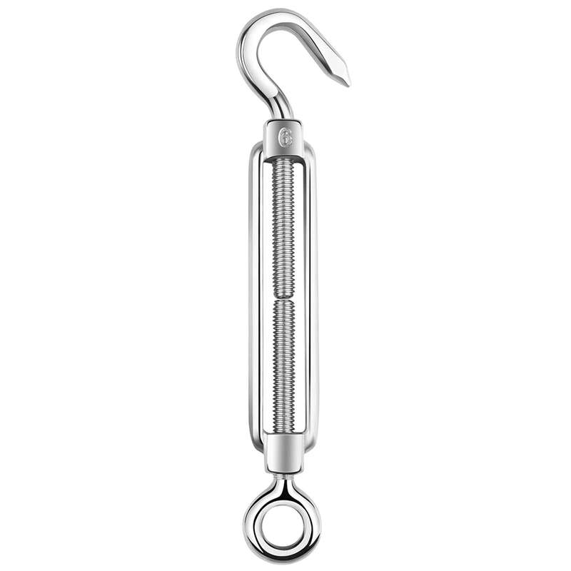 Flower Basket Screws 304 Stainless Steel Wire Rope Hook Tensioner, Specification:M6(Silver)