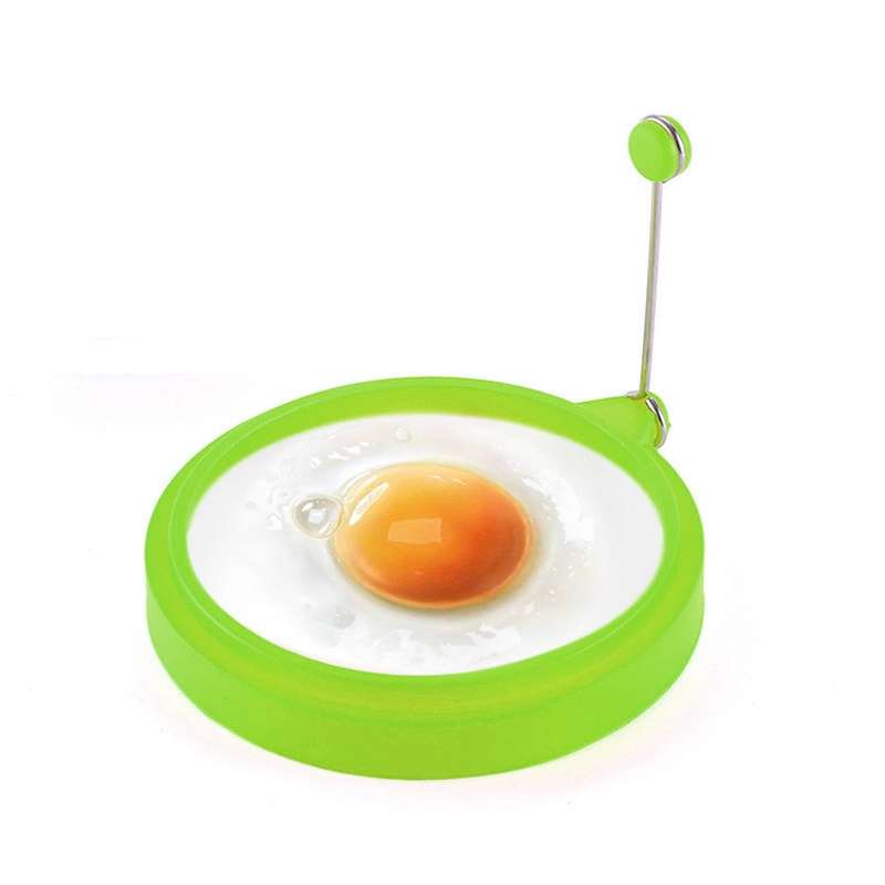 DIY Breakfast Round Silicone Egg Ring Fried Egg Mould Pancake Ring Non-stick Kitchen Cooking Mould(O