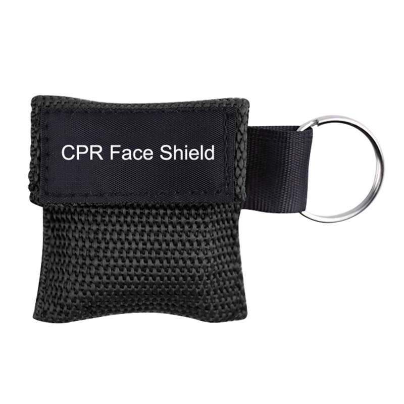CPR Emergency Face Shield Mask Key Ring Breathing Mask(Green)