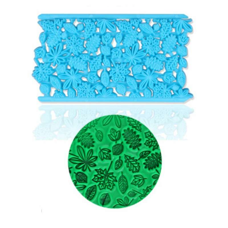 2 PCS Cake Fondant Tool Heart Shaped Diamond Texture Plaid Overpass Quyi Seal Printing Mould(Small R
