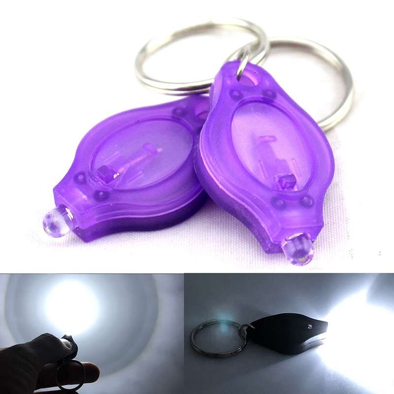 2 PCS Mini Pocket Keychain Flashlight Micro LED Squeeze Light Outdoor Camping Ultra Bright Emergency