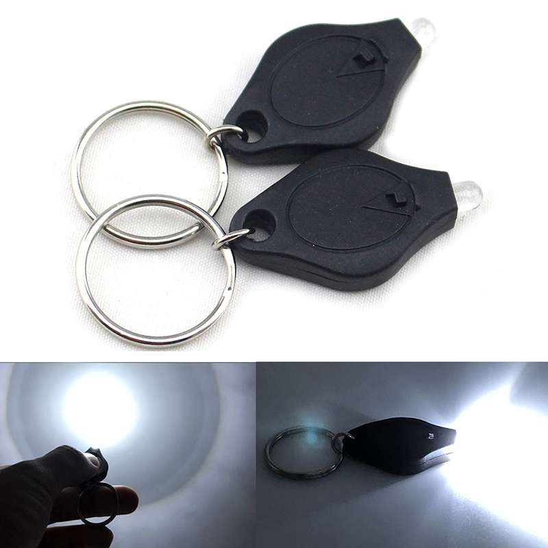 2 PCS Mini Pocket Keychain Flashlight Micro LED Squeeze Light Outdoor Camping Ultra Bright Emergency