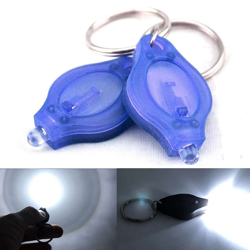 2 PCS Mini Pocket Keychain Flashlight Micro LED Squeeze Light Outdoor Camping Ultra Bright Emergency