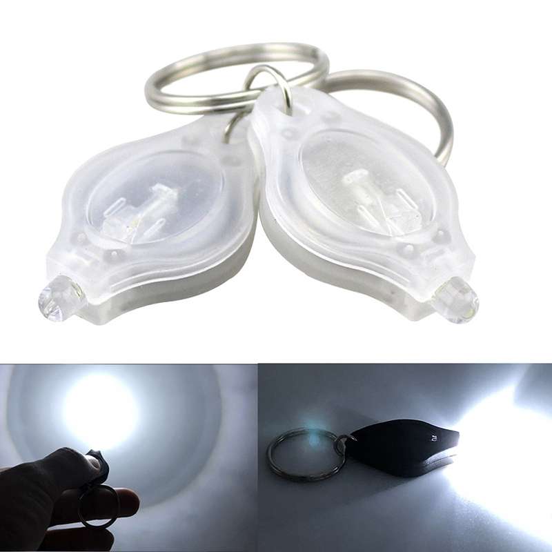 2 PCS Mini Pocket Keychain Flashlight Micro LED Squeeze Light Outdoor Camping Ultra Bright Emergency