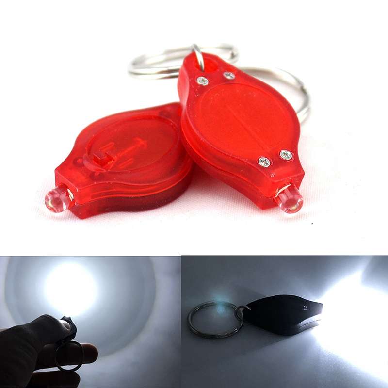 2 PCS Mini Pocket Keychain Flashlight Micro LED Squeeze Light Outdoor Camping Ultra Bright Emergency