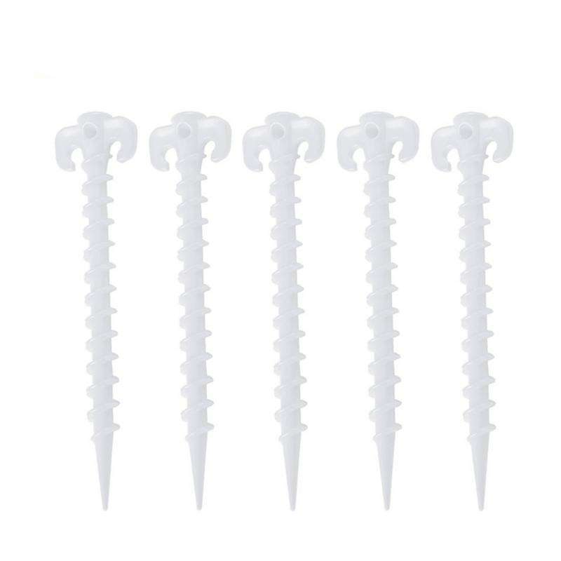 10 PCS/Set Luminous Camping Canopy Tent Ground Screw Pegs Horn Nails Outdoor Climbing Tent Plastic N