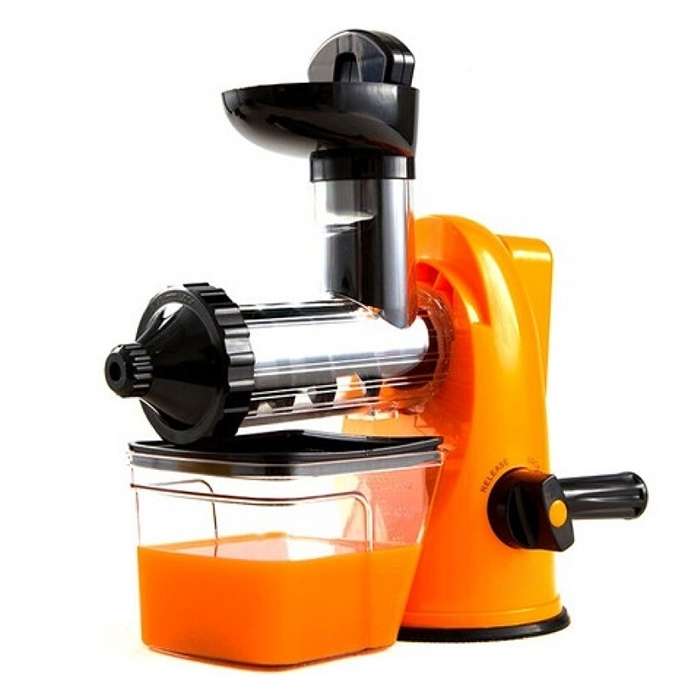 Multifunction Home Manual Juicer Apple Orange Wheatgrass Portable DIY Juicer(White)