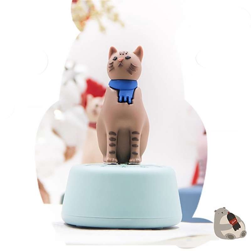 Cartoon Cat Shape Countdown Timer Student Learning Time Manager Kitchen Timer Mechanical Reminder(Li