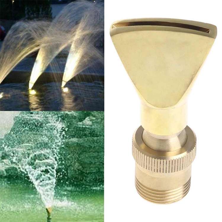 Water View Rockery Fountain All Copper Stainless Steel Adjustable Universal Fan-shaped Flat Nozzle,
