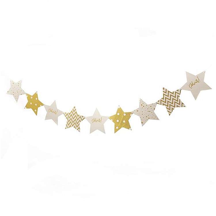 Five-pointed Star Pull Flower Bunting Birthday Holiday Party Decoration Store Dress up Layout Suppli