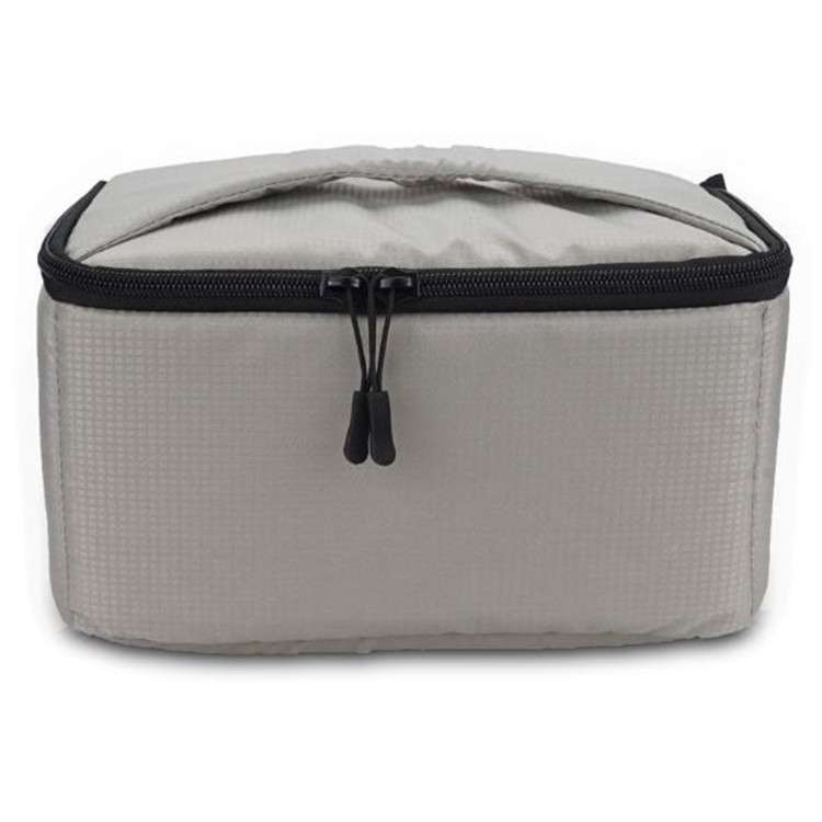 Water-resistant DSLR Padded insert Case Waterproof Zipper Removable Partition Camera Bags(Light Grey