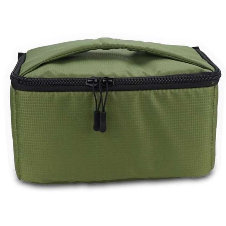 Water-resistant DSLR Padded insert Case Waterproof Zipper Removable Partition Camera Bags(Light Grey