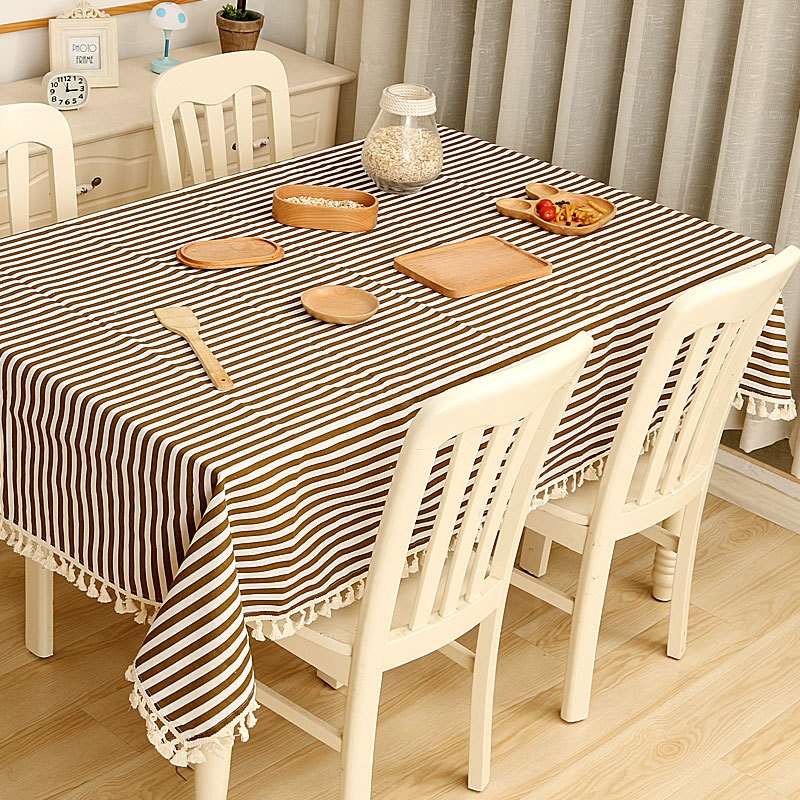 Cloth Cotton Dining Tablecloth Decoration Cloth, Size:70x70cm(Blue Dots)