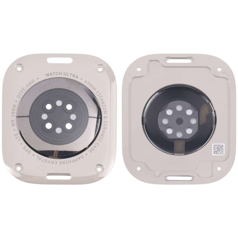 For Apple Watch Ultra 2 49mm A2986 A2987 LTE Version Glass Back Cover(Black)