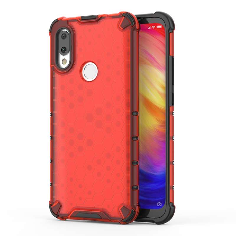 Shockproof Honeycomb PC + TPU Case for Xiaomi Redmi 7(Green)