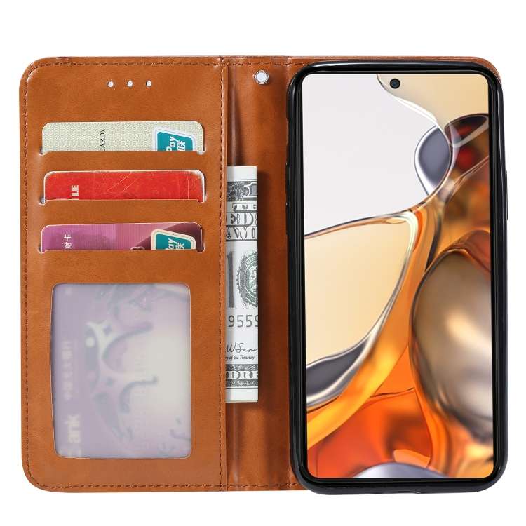 For Xiaomi Mi 11T 11T Pro Knead Skin Texture Horizontal Flip Leather Case with Photo Frame & Ho...