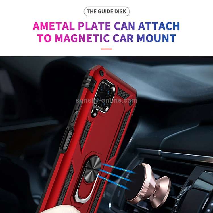 For Huawei P40 Lite Shockproof TPU PC Protective Case with 360 Degree Rotating Holder