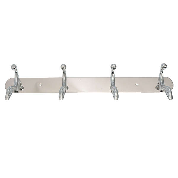 14X 4 Hooks Stainless Steel Wall Mounted Towel Rack Clothes Hanger Coat Hat Holder