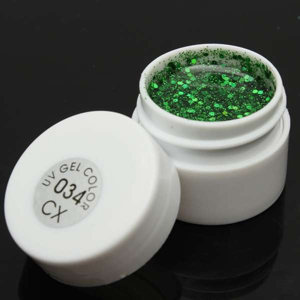 1 Pot 36 Colors Glitter UV Gel Builder Nail Art Polish