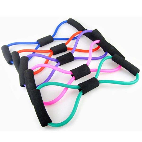 Yoga 8-shaped Resistance Band Tube Body Building Fitness Exercise Tool