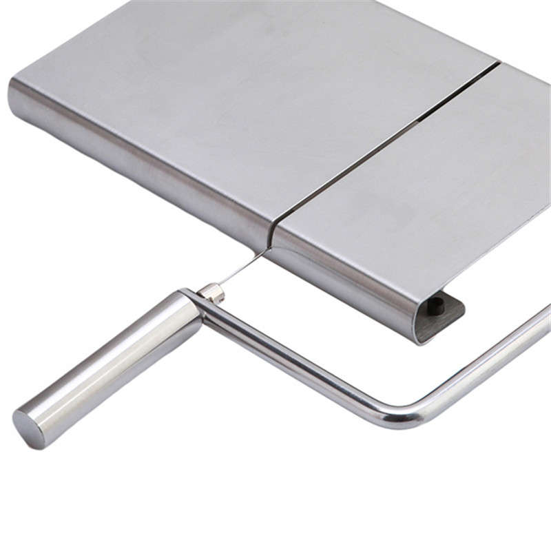 KCASA Stainless Steel Wire Cheese Slicer Butter Cutter Knife with Cheese Board Making Dessert Blade