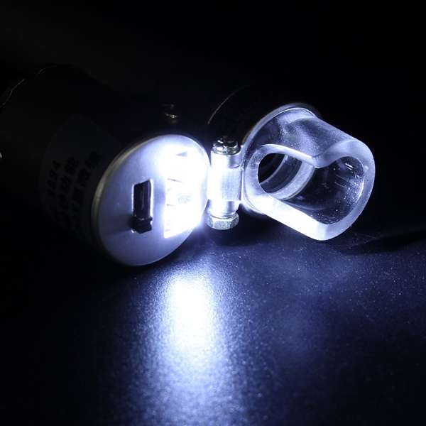 100X Handheld Pocket LED Pen Style Microscope Loupe Gem Jewelry Magnifier Zo