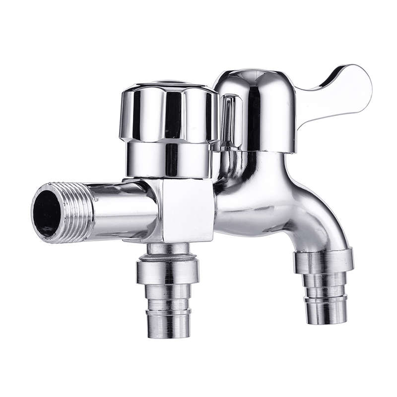 Multifunctional Double Outlet Taps Dual Connect Bathroom Washing Machine Faucet Garden Tap