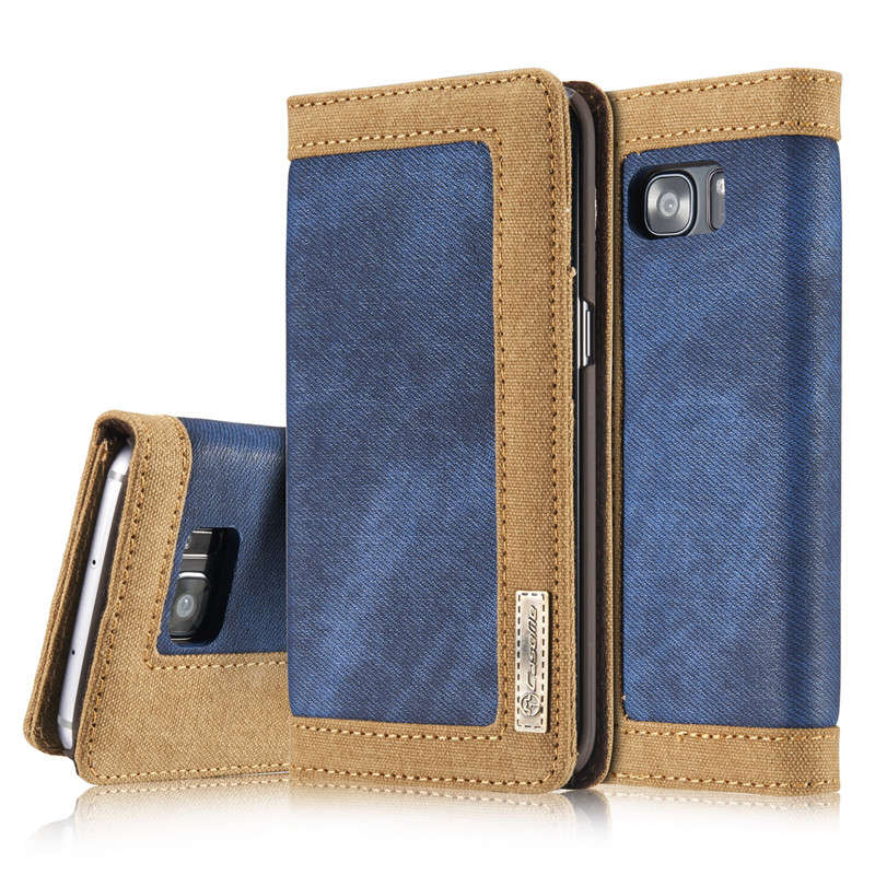 Samsung S7 Edge Denim Canvas Card Slots Bracket Case For Samsung S7 Edge