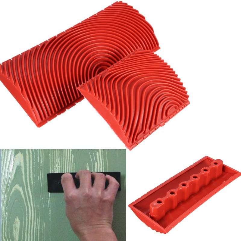 2Pcs Large & Small Wood Graining Tool DIY Wall Floor Painting Effects Wood G