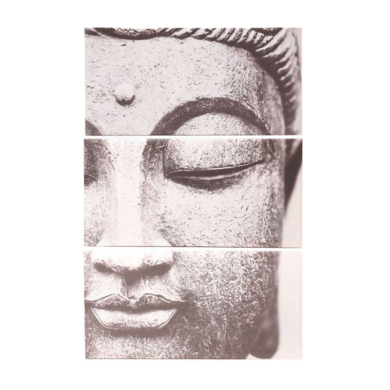 3Pcs Set Modern Buddha Canvas Print Paintings Home Wall Picture Unframed / Framed (COLOR: 1)