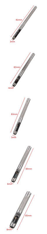 5pcs 3mm-8mm Hollow Punch Set Hole Leather Belt Puncher