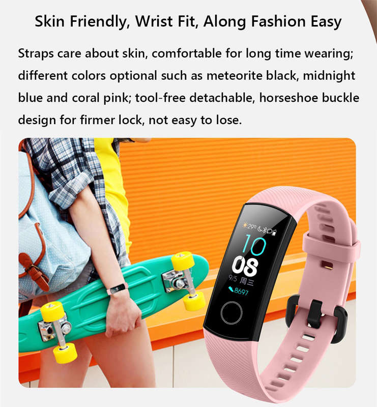Huawei Honor Band 4 0.95 AMOLED 2.5D Swim Posture Detect Heart Rate Sleep Snap Monitor Smart Watch