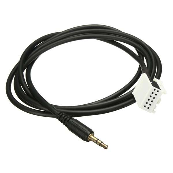 Car 3.5mm Audio Music AUX Cable Input Adapter For Mercedes Benz W203 C Class