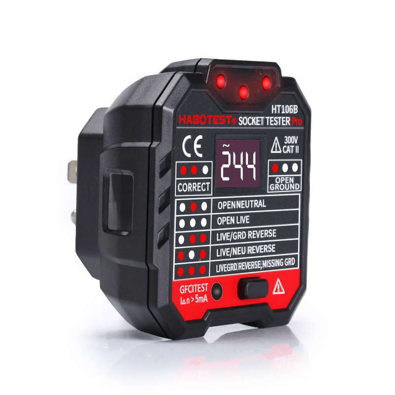 HT106B Socket Outlet Tester Circuit Polarity Voltage Detector Wall Plug Brea