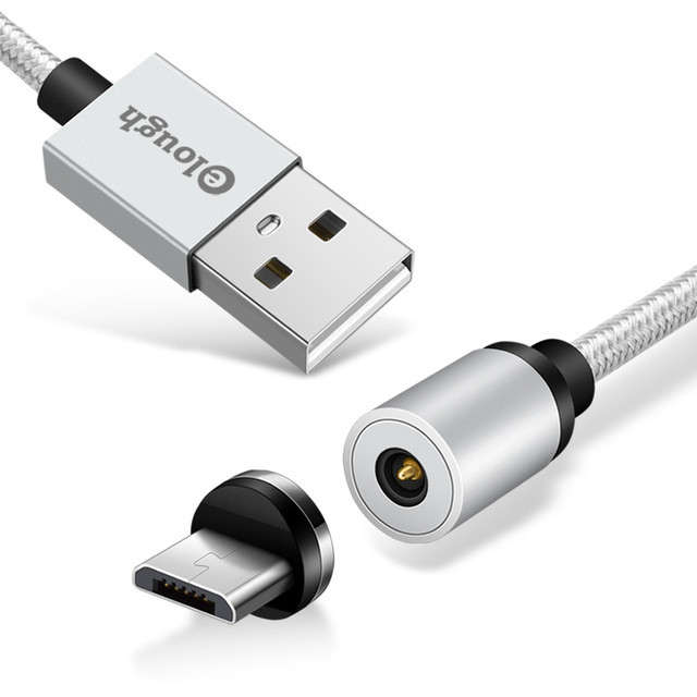 Elough E360 1M Magnetic Micro USB Micro USB Plug Fast Charging Data Cable for Mobile Phone