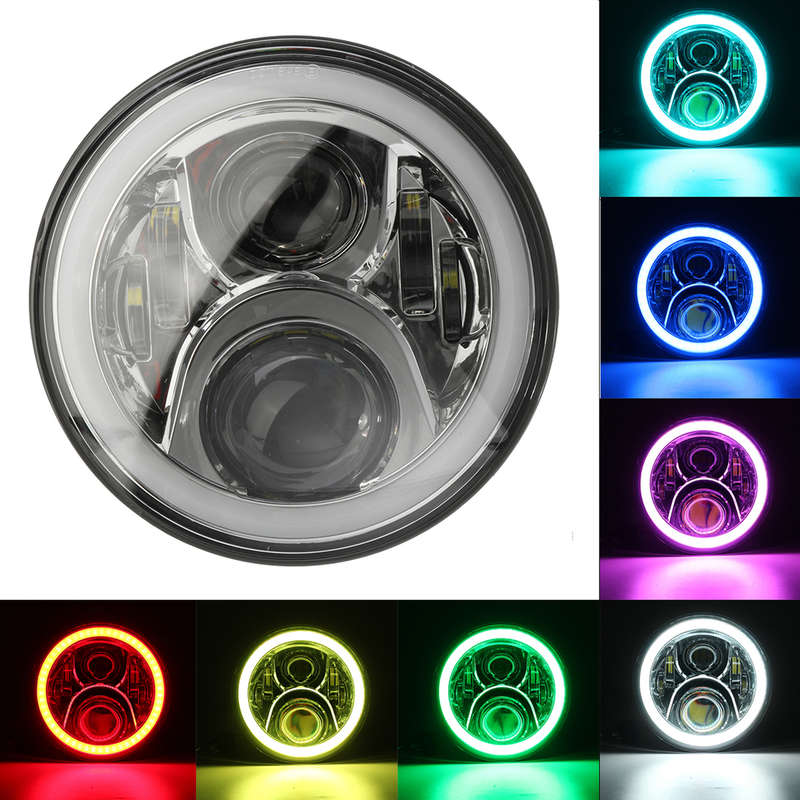 H4 H13 7inch RGB LED Headllight for Harley/Jeep