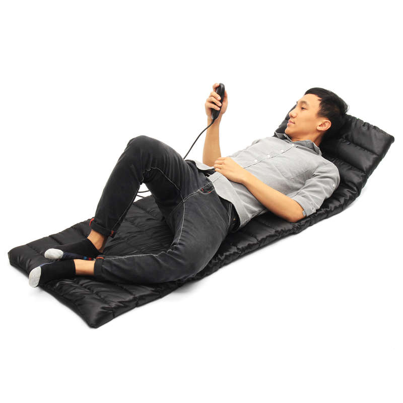 Body Massage Mattress Heated Massager With Remote Control Cushion Foldable F