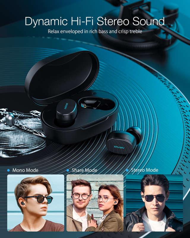 BlitzWolf® AIRAUX AA-UM4 Mini True Wireless Earbuds Stereo Earphone bluetooth 5.0 HiFi Breath Light Headphones with Portable Charging Box