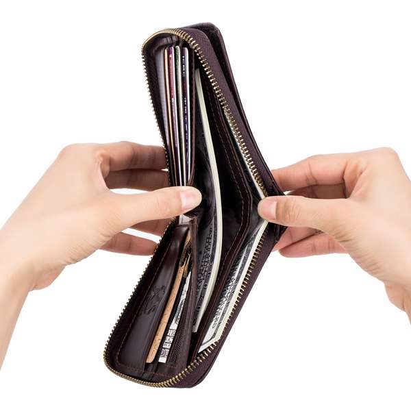 13 Card Slots RFID Blocking Secure Leather Wallet
