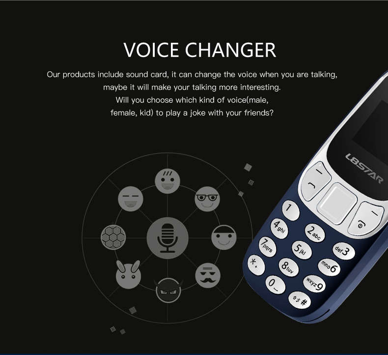 L8Star BM10  0.66'' OLED 350mAh Wireless Bluetooth Dialer Dual SIM Dual Standby Mini Card Phone -
